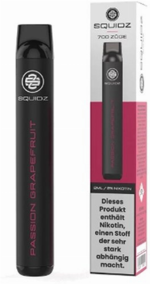 SQUIDZ 700 Einweg E-Shisha Passion Grapefruit 20 mg Nikotin