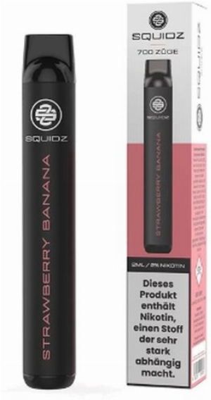 SQUIDZ 700 Einweg E-Shisha Strawberry Banana 20 mg Nikotin