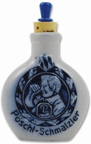 Steingut Schnupftabak-Flasche Pöschl - Leer