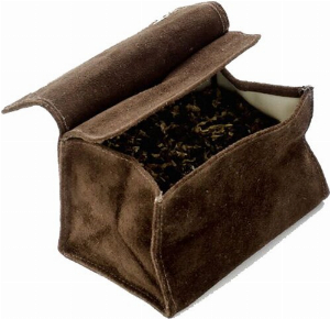 Stellbeutel Wildleder klein braun 