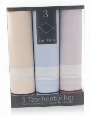 Stuco Emil1 Set Schnupftücher Beige / Blau / Grau 3er