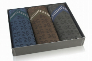  Stuco Yvan2 - 3er Set Schnupftücher Grau / Braun / Blau