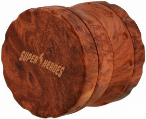 Super Heroes Grinder Kunststoff 4-teilig Ø 50 mm Holzoptik