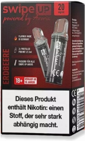 Swipe UP powered by Avoria Erdbeere Prefilled Pods 2x2ml 20mg