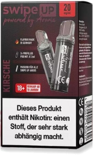 Swipe UP powered by Avoria Kirsche Prefilled Pods 2x2ml 20mg