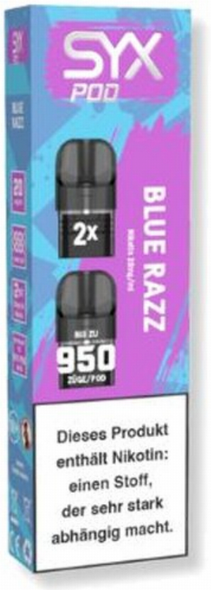 SYX Pod Cartridge Blue Razz 2x2ml 20mg