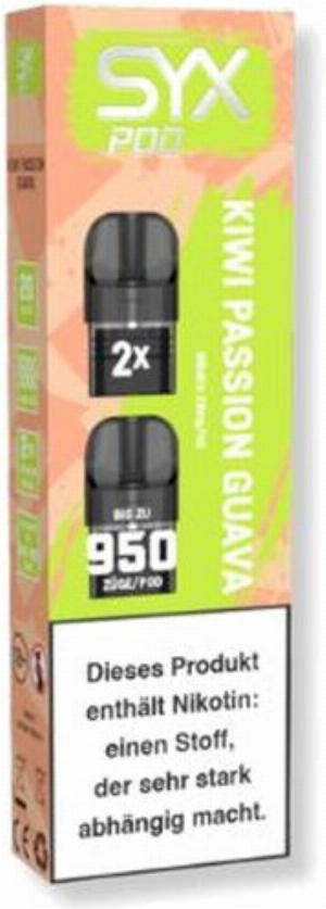 SYX Pod Cartridge Kiwi Passion Guava 2x2ml 20mg