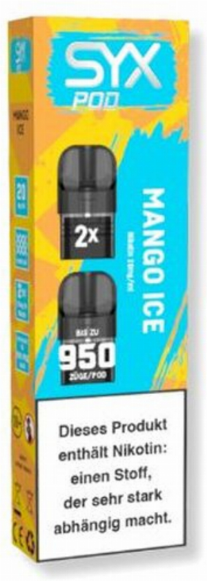 SYX Pod Cartridge Mango Ice 2x2ml 20mg