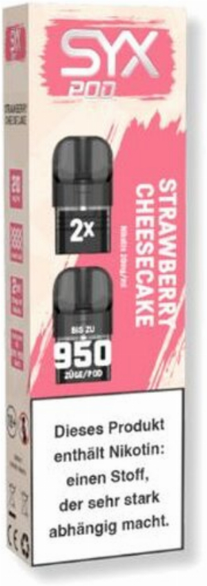 SYX Pod Cartridge Strawberry Cheesecake 2x2ml 20mg