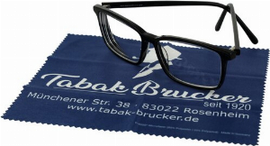 Tabak Brucker Brillenputztuch inkl. Etui Blau