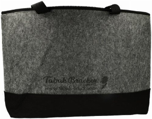 Tabak Brucker Filztasche Milan Schwarz/Grau