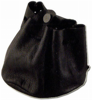 Tabak Zugbeutel Nappa Schwarz klein