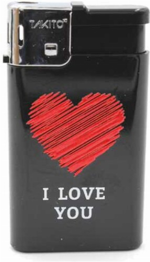 Takito Elektronikfeuerzeug I love you Motiv