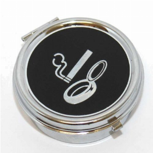 Taschenaschenbecher Rund Schwarz