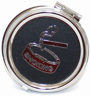 Taschenaschenbecher Rund Smoking Schwarz