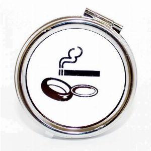 Taschenaschenbecher Rund Weiß