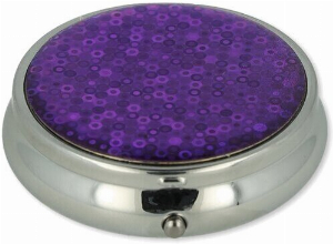 Taschenascher Glitter rund Lila