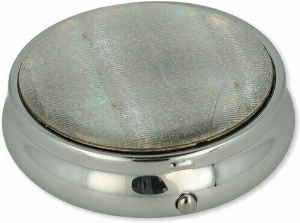 Taschenascher Glitter rund Silber