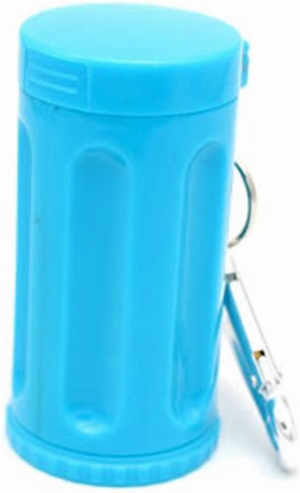 Taschenascher Mülltonne mit Glutkiller Blau