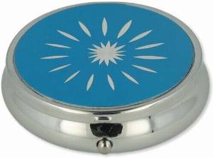 Taschenascher Strahlen rund Blau