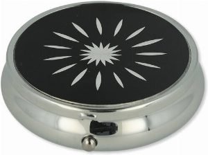 Taschenascher Strahlen rund Schwarz