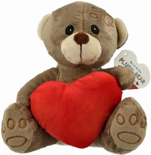 Teddybär mit Herz hellbraun kuschelig weich