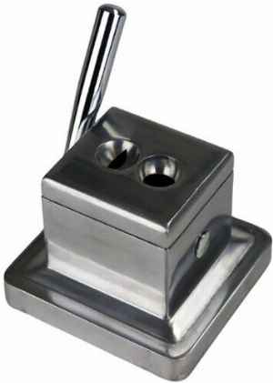 Tisch-Zigarrenabschneider mit 2 Klingen Chrom