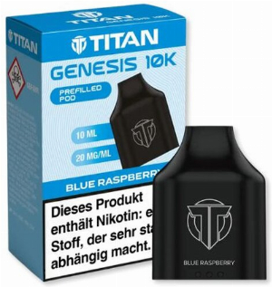Titan Genesis 10K Prefilled Pod Blue Raspberry 10ml 20mg