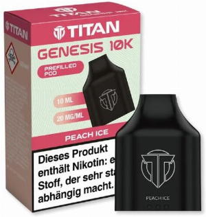 Titan Genesis 10K Prefilled Pod Peach Ice 10ml 20mg