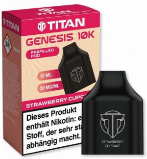 Titan Genesis 10K Prefilled Pod Strawberry Cupcake 10ml 20mg
