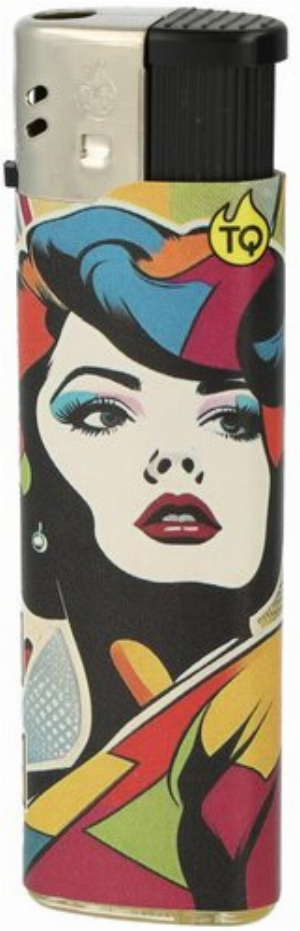 Tobaliq Feuerzeug Pop Art Woman 4v5