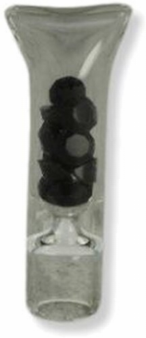 TobaliQ Glas-Zigarettenhalter Schwarz