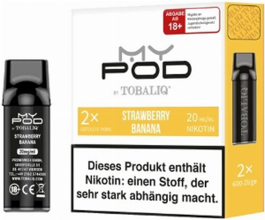 TobaliQ MyPOD Strawberry Banana 2x2ml Pods 20mg/ml