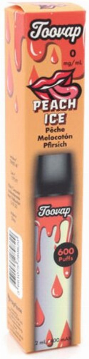 Toovap Einweg E-Shisha Pfirsich & Ice max. 600 Züge ohne Nikotin