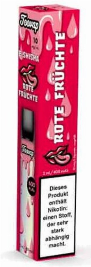 Toovap Einweg E-Shisha Rote Früchte Ice 10mg max. 600 Züge