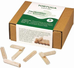 Tortuga verde Pfeifenfilter aus Balsa 9mm Inh. 110 Filter