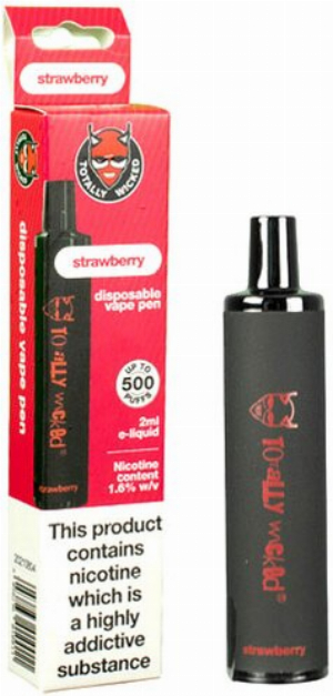 Totally Wicked Erdbeere Einweg Vape Pen 16 mg/ml Nikotin