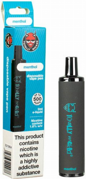 Totally Wicked Menthol Einweg Vape Pen 16 mg/ml Nikotin