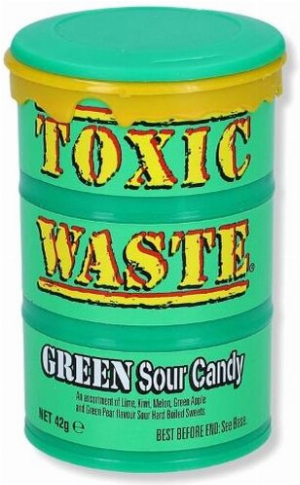 Toxic Waste Green Sour Candy 42g