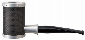 Tsuge Pfeife Metall Serie Yoroi Carbon X Silver