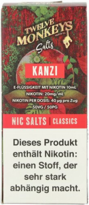 Twelve Monkeys Kanzi Nic Salts 10ml