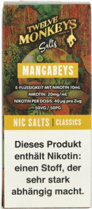 Twelve Monkeys Mangabeys Nic Salt 10ml