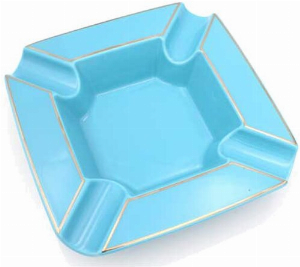 Tycoon Zigarrenscher Keramik blau-gold