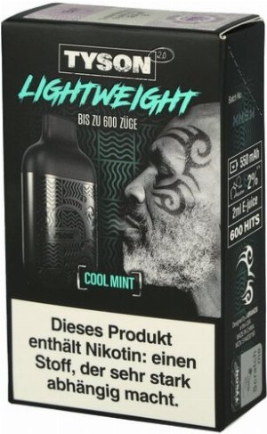 Tyson 2.0 Lightweight Cool Mint 20mg Einweg E-Zigarette