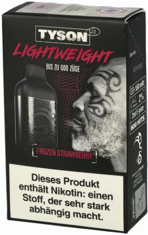 Tyson 2.0 Lightweight Frozen Strawberry 20mg Einweg E-Zigarette