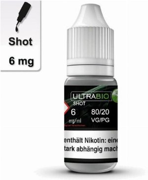 ULTRABIO Nikotin Shot 6mg 80/20