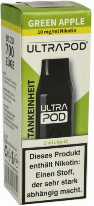 UltraBio Ultrapod Green Apple 1x2ml 10mg