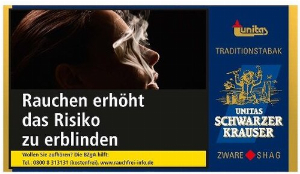 Unitas Schwarzer Krauser Tabak 30g Päckchen Feinschnitt 