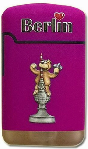 V-Fire Easy Torch Berlin Lila 2 mit Fehrnsehturm und Bär