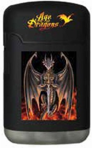 Easy Torch Feuerzeug Age of Dragons No.3 Schwarzer Drache mit Schwert